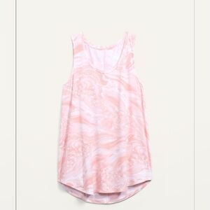 BNWT Old Navy Pink and White Luxe Scoop Neck Tank Top Size S,  Workout, Summer